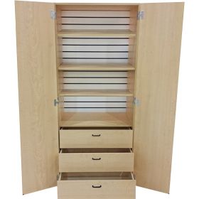 Stationary Cabinet w/ Doors, Maple