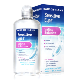 B&L Sensitive Eyes Saline, 12 oz