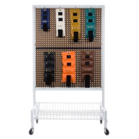 2-sided mobile weight storage cart