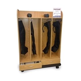 Recovery Cart, 4-Bay Cabinet w/ Wheels