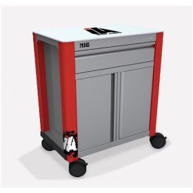 RIG Cart, one 6" drawer and two doors
