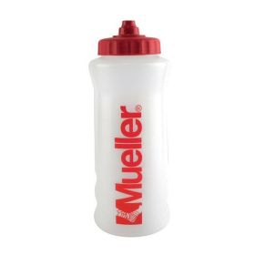 Quart Water Bottle, Natural w/ Red Sures