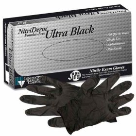 Nitriderm PF Nitrile Exam Gloves Black