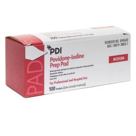 Povidone-Iodine Prep Pad Med 100/bx