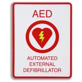 AED Plus Wall Sign, Flat 8.5 X 11